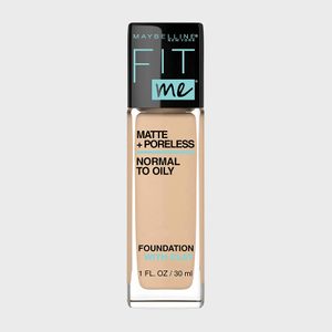 Foundation bottle stands upright, label reads 