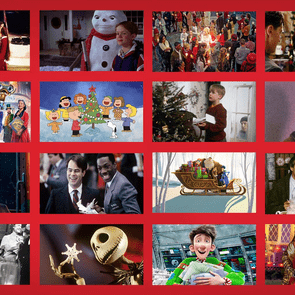 Characters engage in festive, winter-themed scenes, including holiday gatherings, snowy landscapes, animated celebrations, and comedic or dramatic Christmas moments, in a collage format.