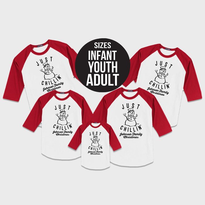 T-shirts display snowman graphic with 