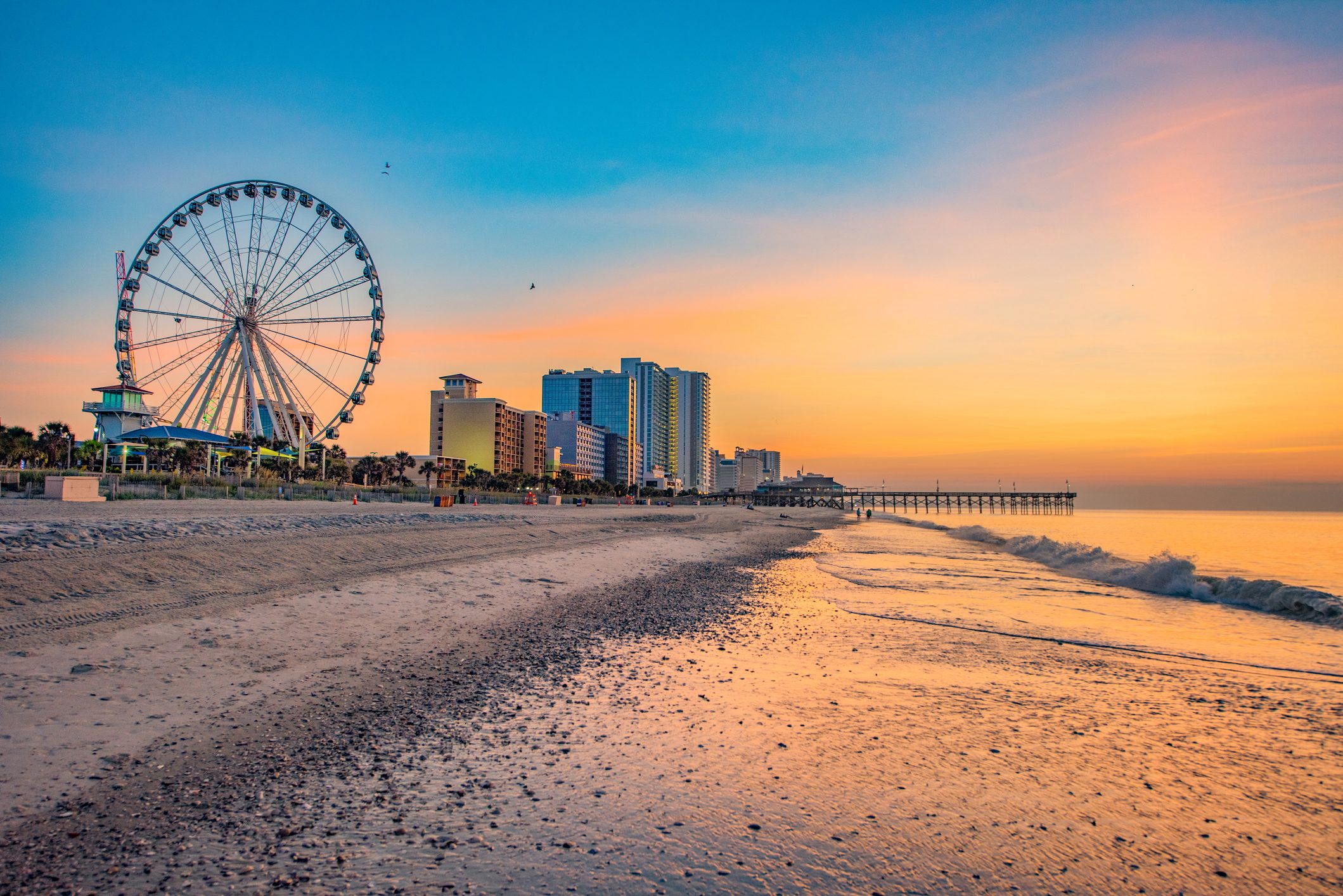 Sunrise over Myrtle Beach, South Carolina, USA