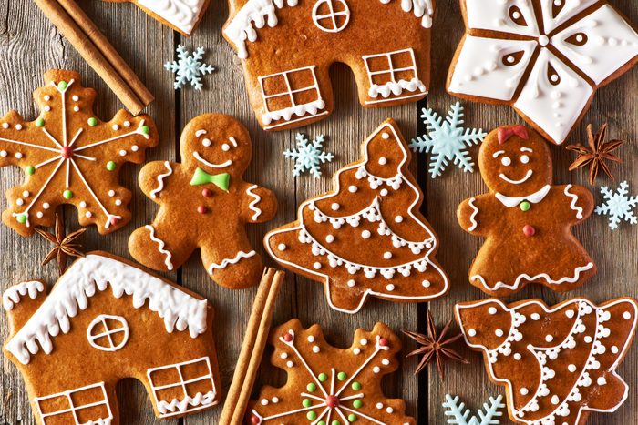 Christmas homemade gingerbread cookies