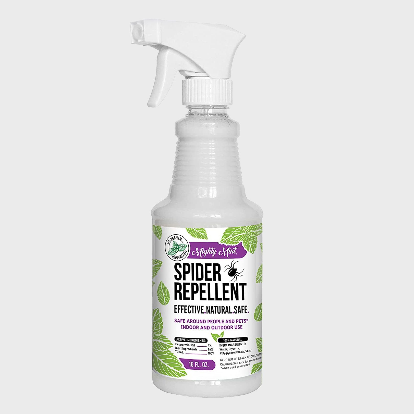 Mighty Mint 16oz Spider Repellent Peppermint Oil Natural Spray For Spiders And Insects