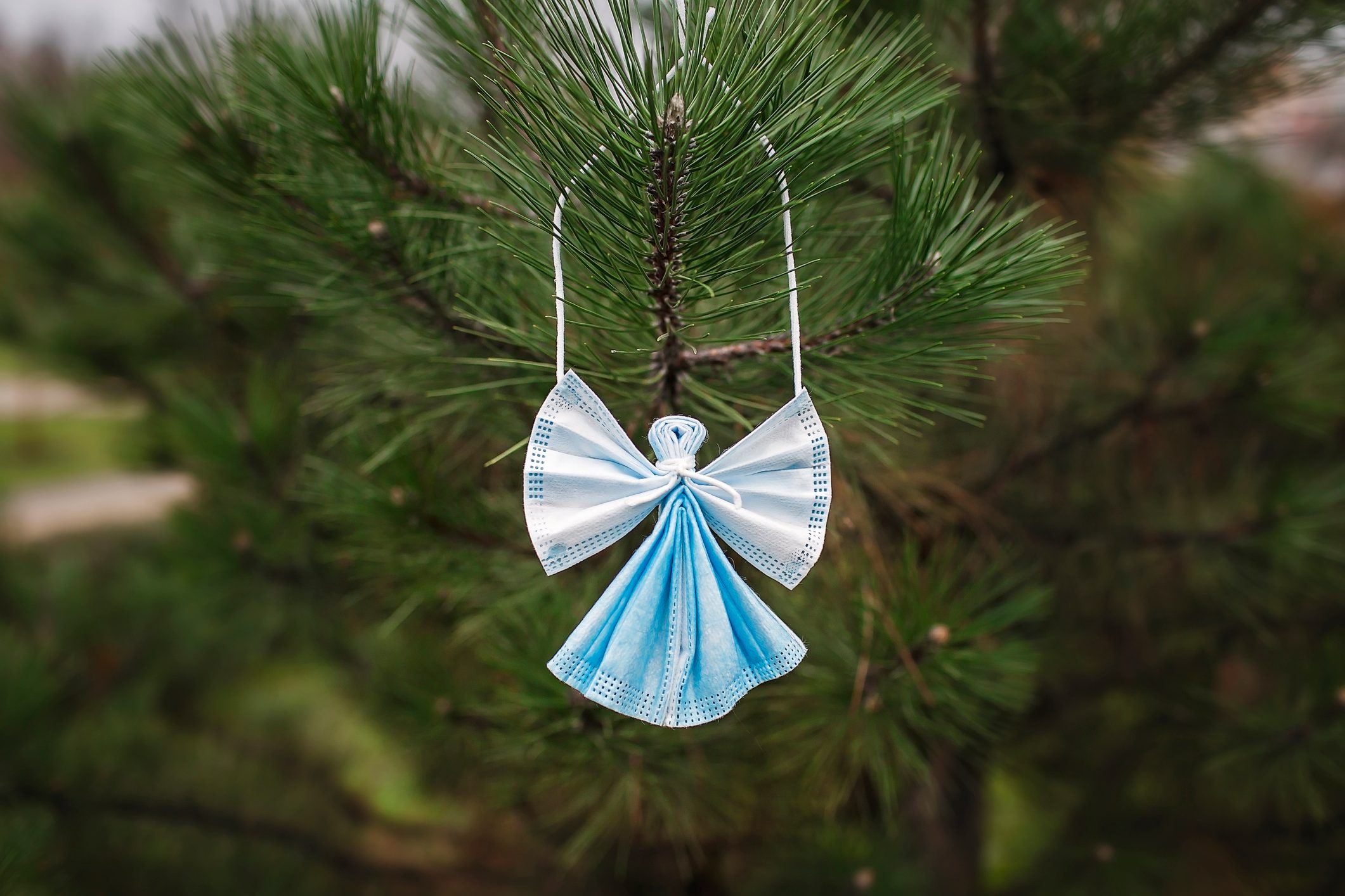 DIY angel made with medical mask