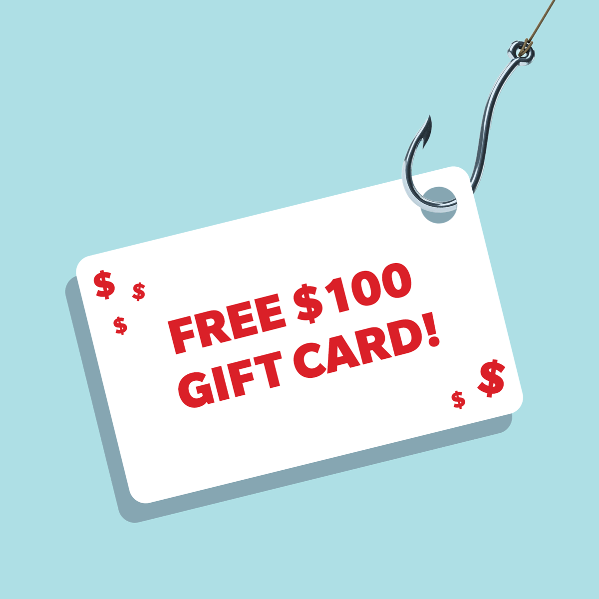 A gift card with 