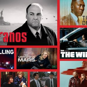 Collage featuring TV show characters in dramatic scenes; titles include 
