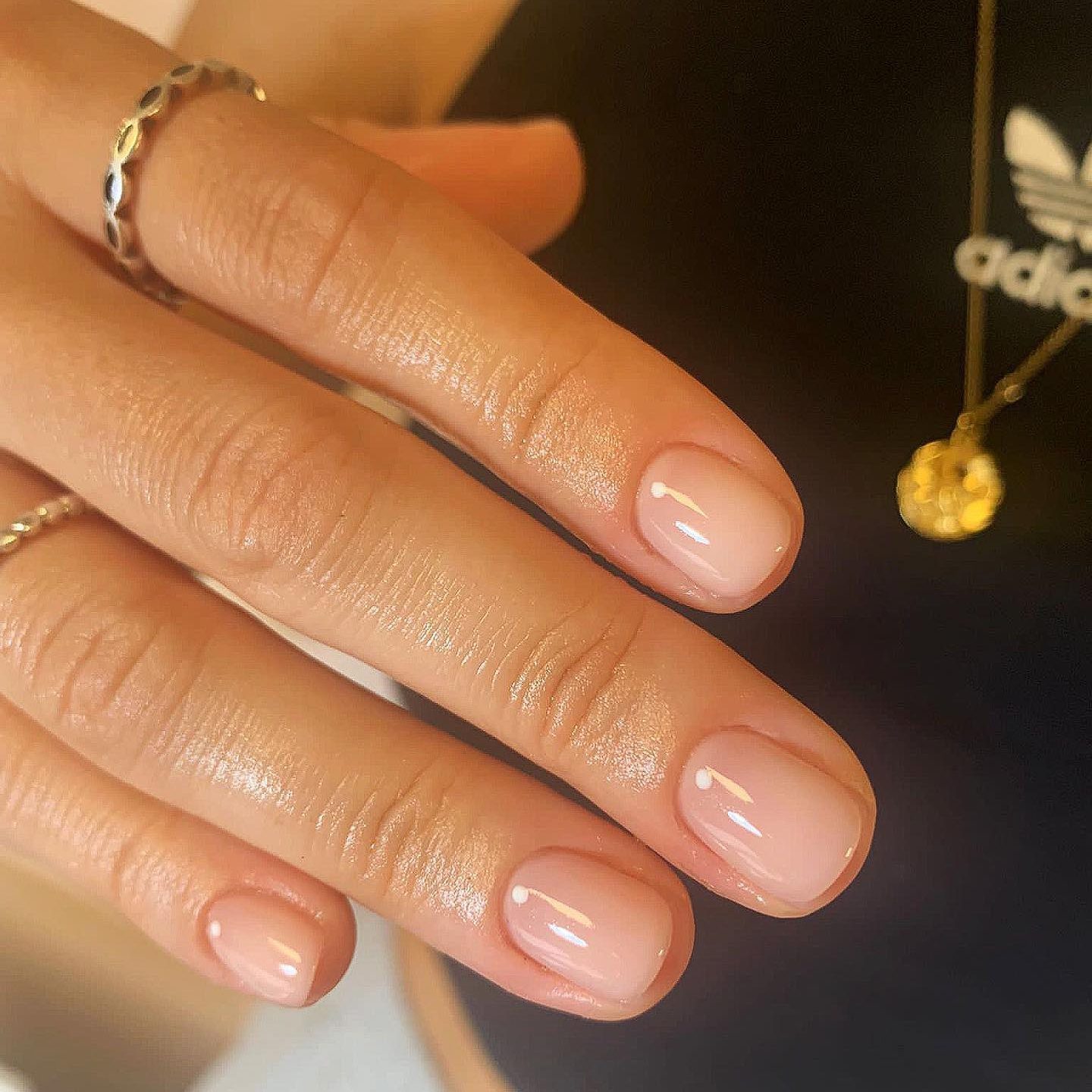 Beautiful Skin With Barely There Polish Nails