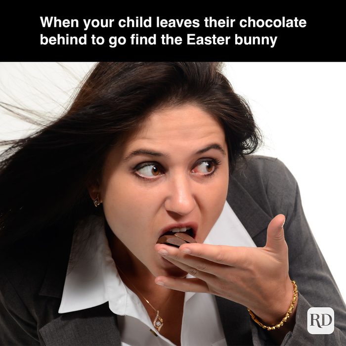 35 Hilarious Easter Memes That Will Make Any-Bunny Laugh Text: When your child leaves their chocolate behind to go find the Easter bunny