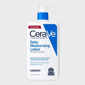 Bottle dispenses moisturizing lotion; labeled 