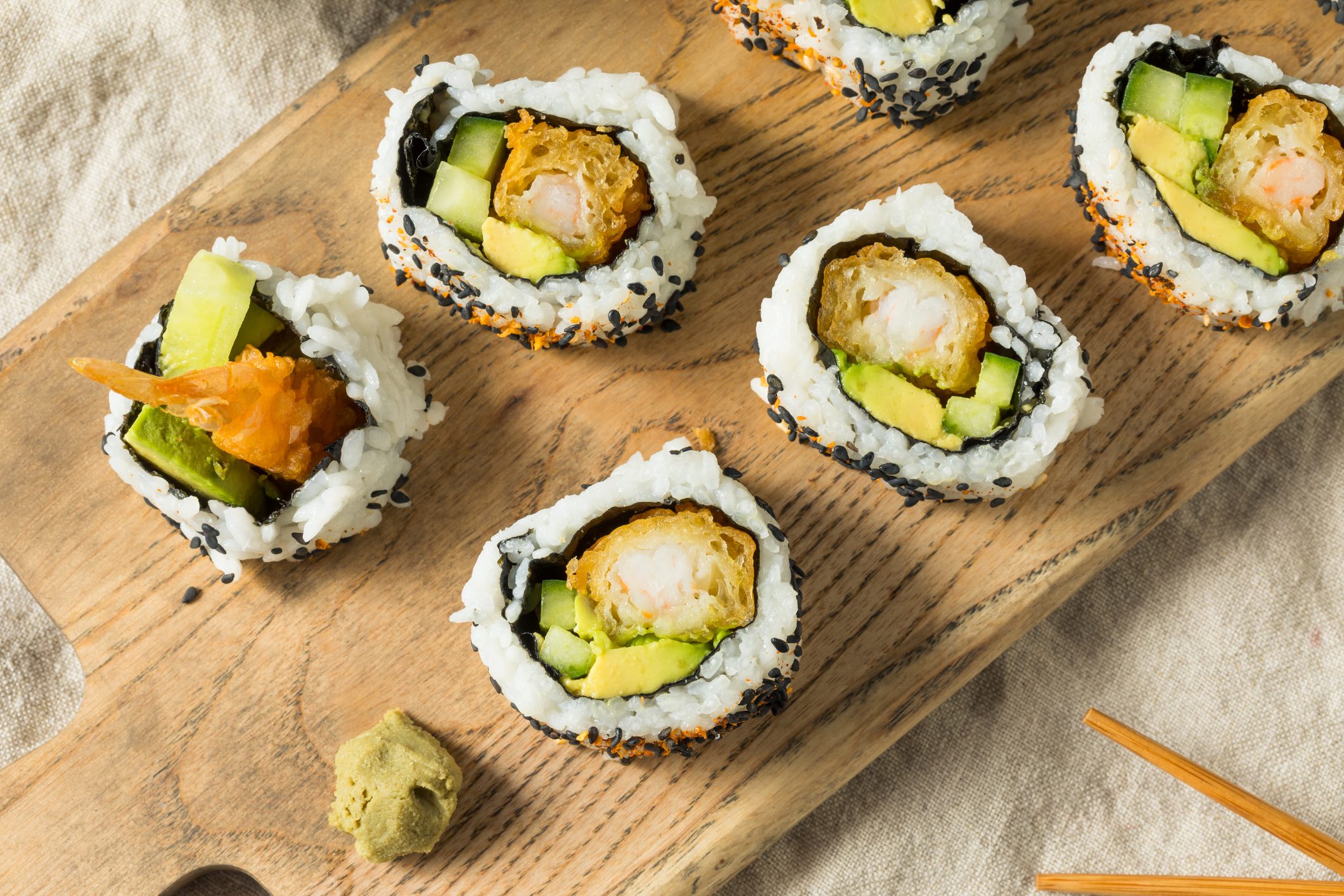 Homemade Shirmp Tempura Sushi Roll