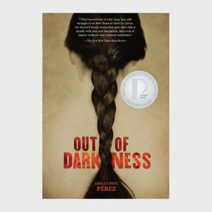 A single braided rope descends vertically against a textured brownish background, with text reading 