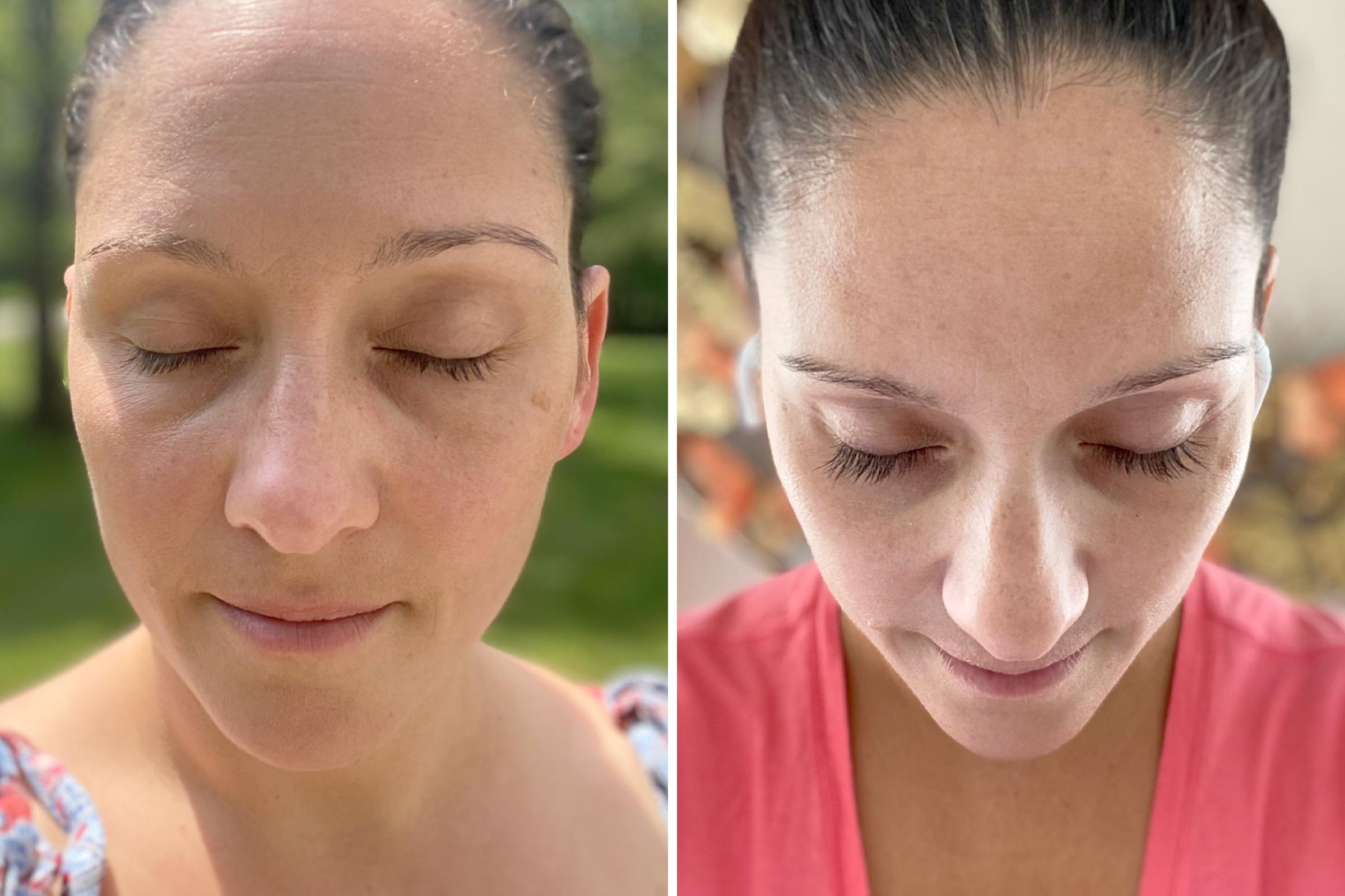 before and after using the grand md lash serum