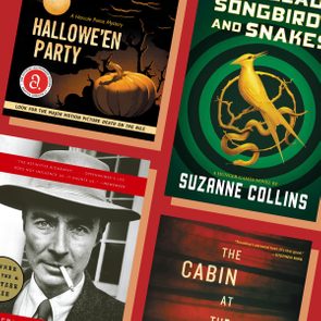 Four book covers are displayed in a collage. Titles include 
