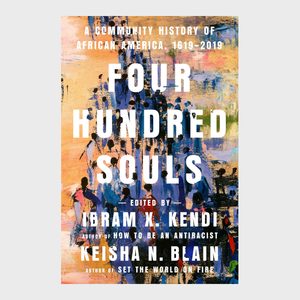 Book cover displays a textured abstract crowd under text: 