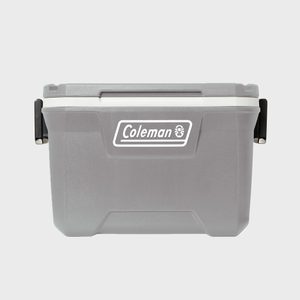 Cooler sits idle with handles on either side; labeled 