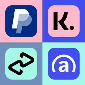 Four logos are displayed: PayPal, Klarna, Afterpay, and Affirm, each on colored backgrounds forming a grid pattern.