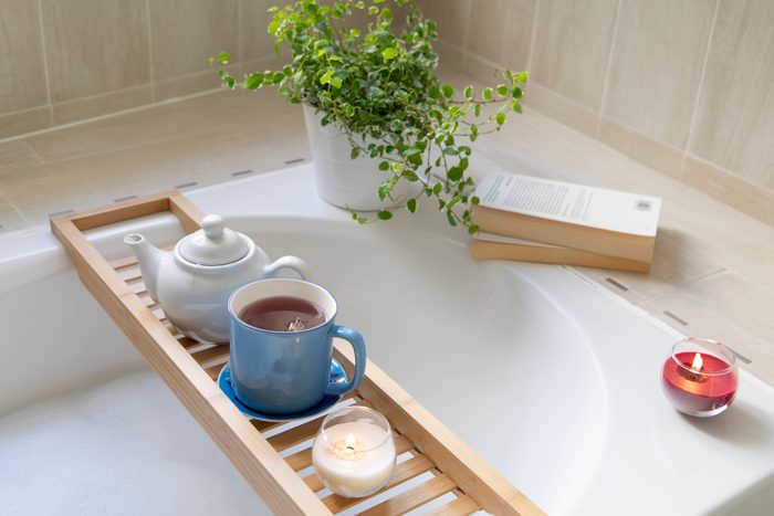 Tea in the bathroom