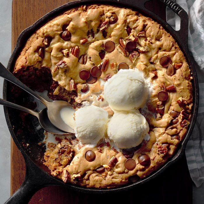 Chocolate Pecan Skillet Cookie