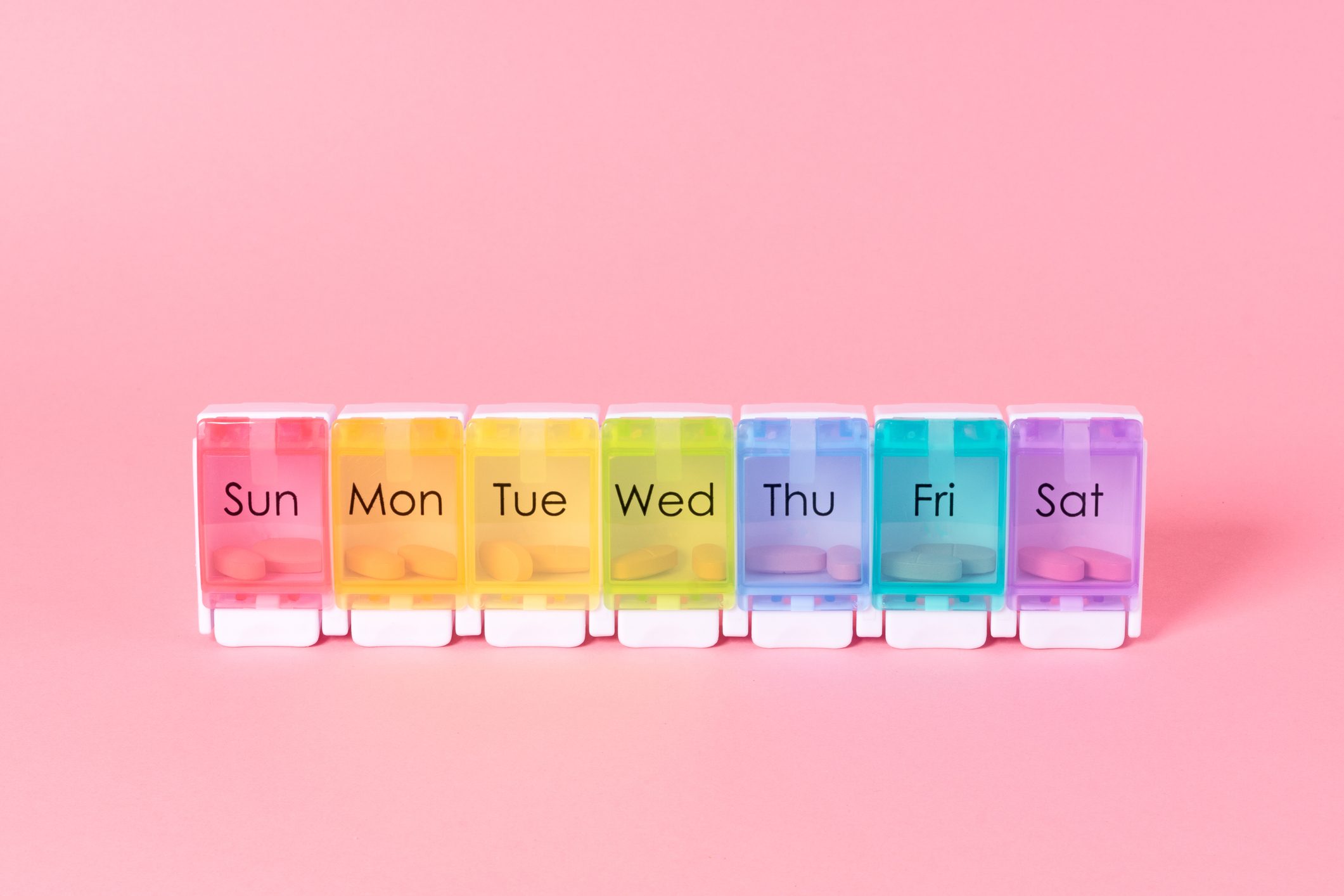Multi Colored Weekly Pill Organizer