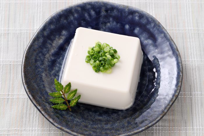 Japanese food, Japanese soft cold tofu in a bowl