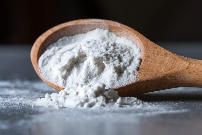 Arrowroot Powder Spilled from a Teaspoon