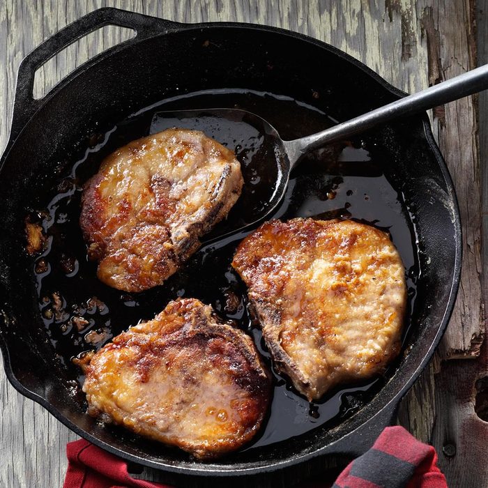 Perkins Restaurant & Bakery Maple Glazed Pork Chops and Eggs Copycat
