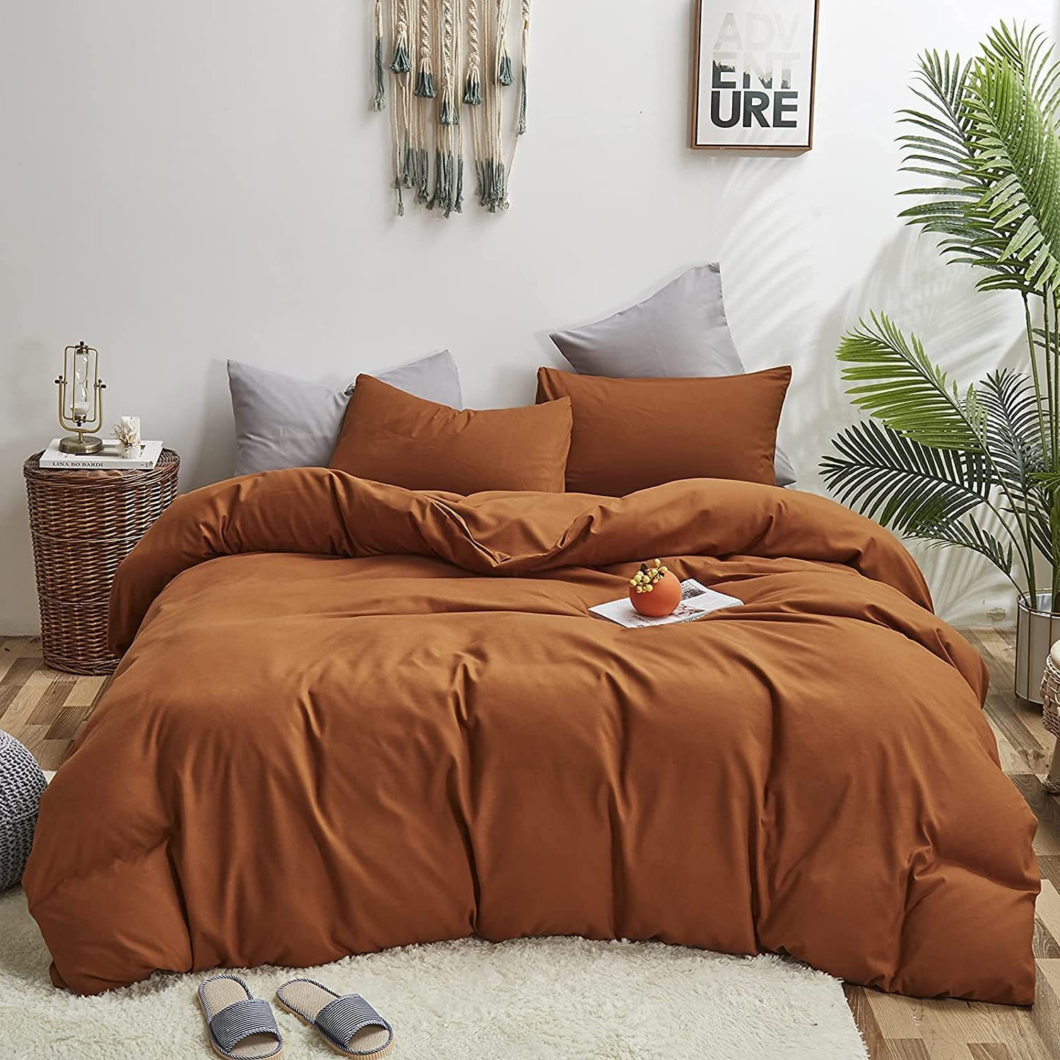 Queen Sized Pumpkin Caramel Comforter Set Ecomm Via Amazon