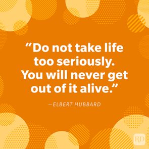 Quote text on an orange background reads: 