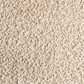 Rough, textured surface; densely packed bumps create an irregular pattern on a flat, beige background.