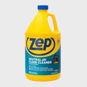 Yellow gallon container labeled 