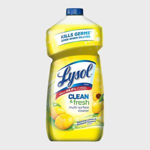 A yellow bottle labeled 