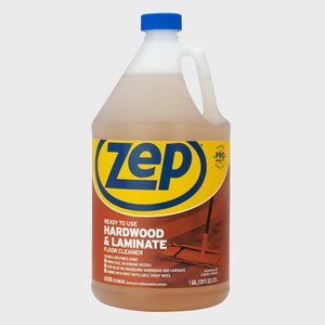 A large plastic bottle labeled 