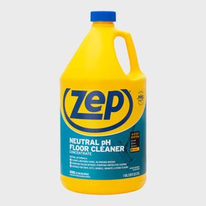 Yellow gallon bottle labeled 