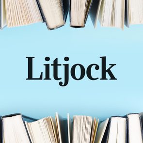 Books form a border, open at various angles, around the text 