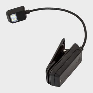 Flexible LED lamp with a clip-on base, shown against a plain background.