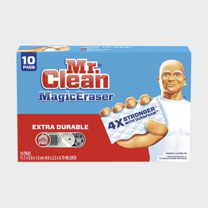 Box features a muscular character holding a cleaning pad, labeled 