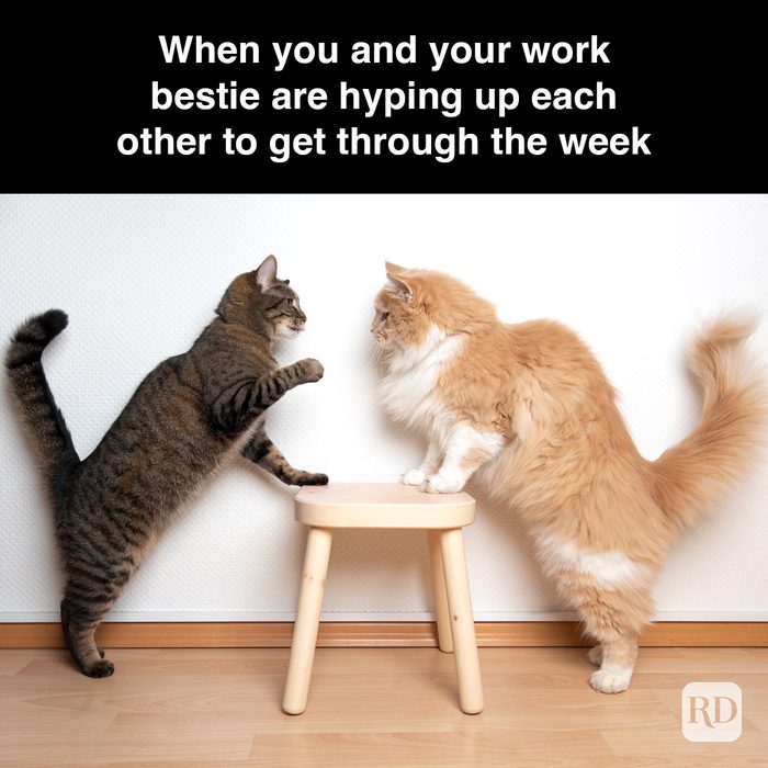 44 When You And Your Work Bestie Are Hyping Up Each Other To Get Through The Week Gettyimages 1180623144