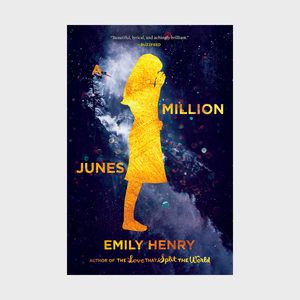 Golden silhouette stands contemplating, amidst cosmic backdrop with swirling colors. Text: 