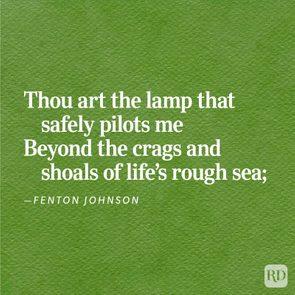 Text overlays textured green background, quoting Fenton Johnson: 