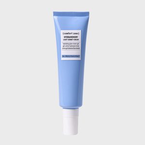 Blue tube stands upright, labeled 