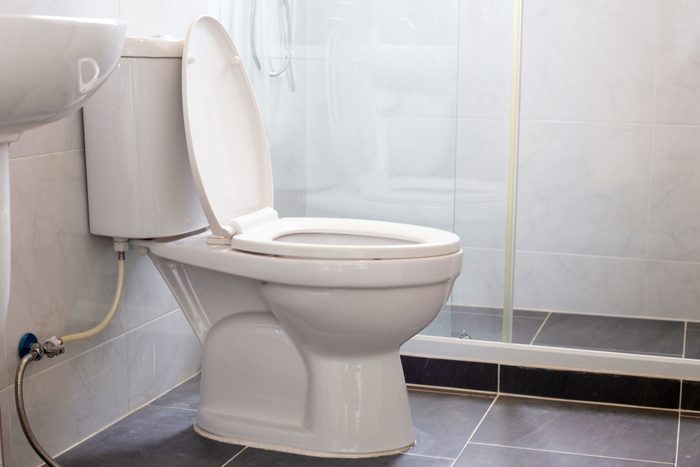 toilet in bathroom