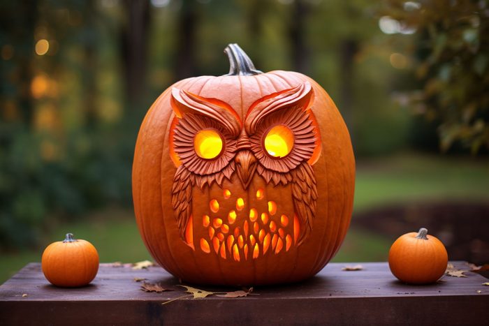 owl jackolantern created by AI