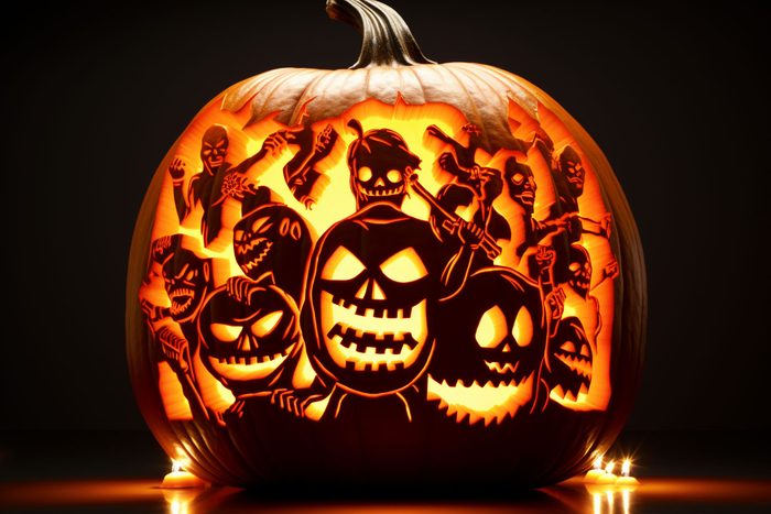 skeleton jackolantern created by AI
