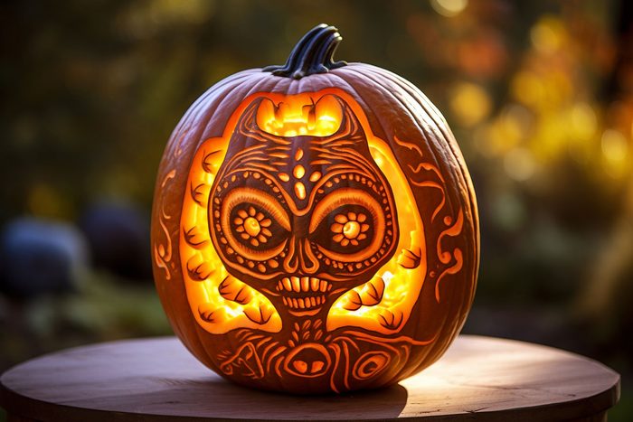 alien jackolantern created by AI