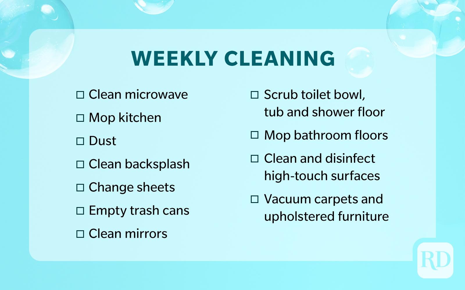 Cleaning Schedule 2024 Weekly Cleaning Schedule V2