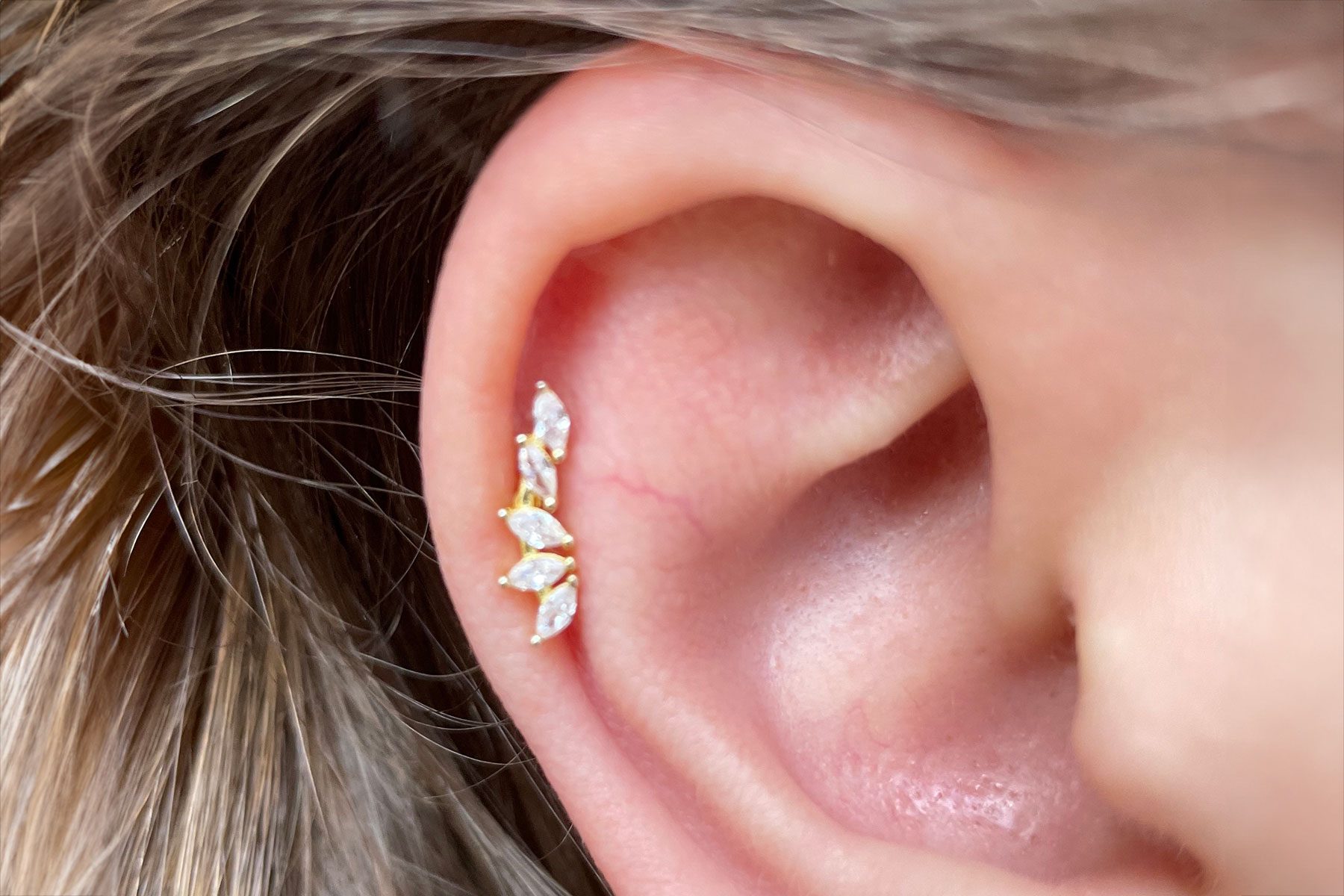 Cz Diamond Flat Back Head Stud Earrings