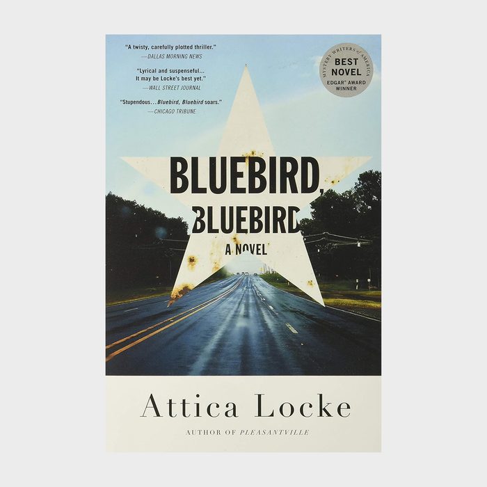 Book cover displays a long road beneath a large star. Text includes 