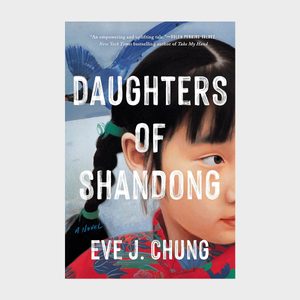 Book cover features a girl looking sideways, wearing a red-patterned outfit, set against a blue background with birds. Title: 