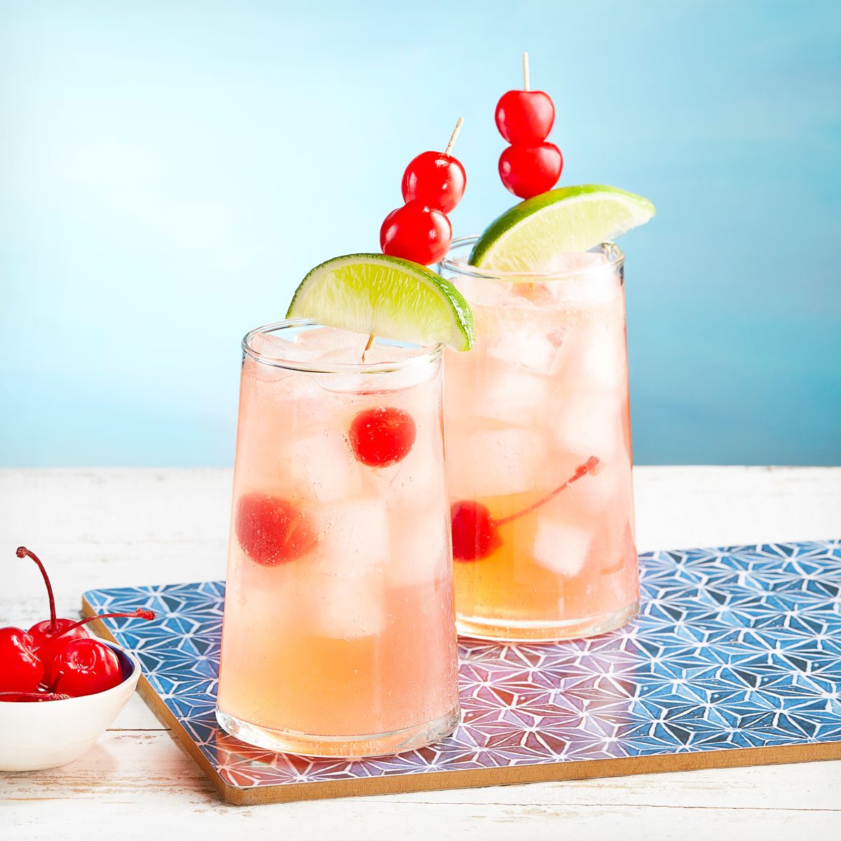 Cherry Limeade; sky background;