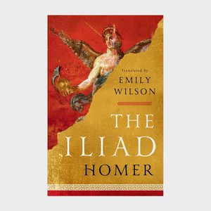 Book cover featuring a winged figure holding a lyre, overlaying a red and gold background with the text: 
