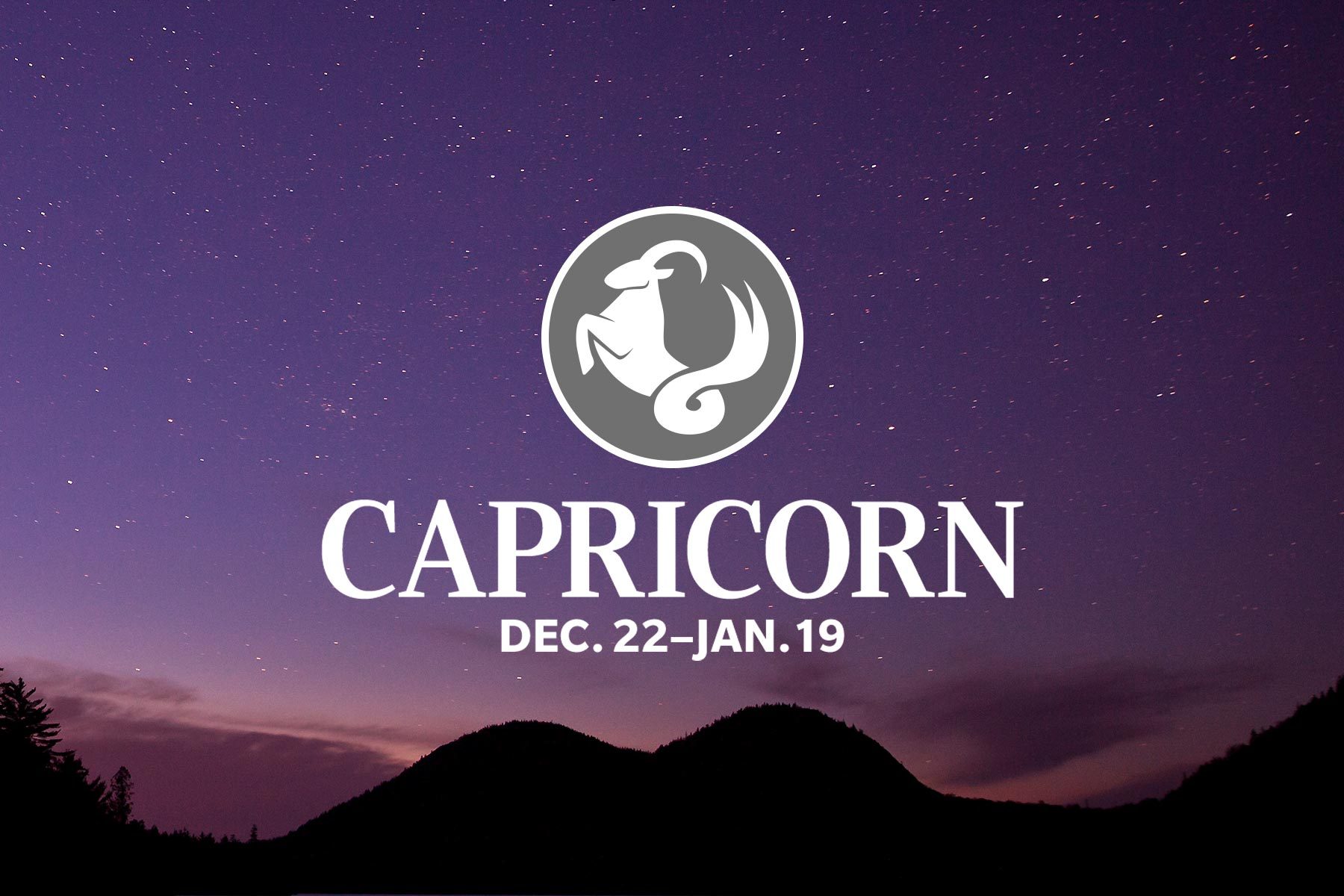 Zodiac Sign Colors Capricorn on galaxy background, purple and pink